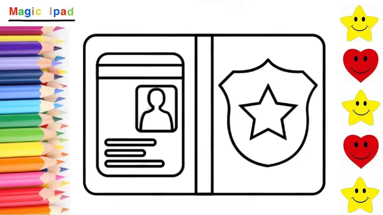 Como dibujar una PLACA DE POLICIA | dibujos niños Como dibujar una PLACA DE POLICIA | dibujos niños