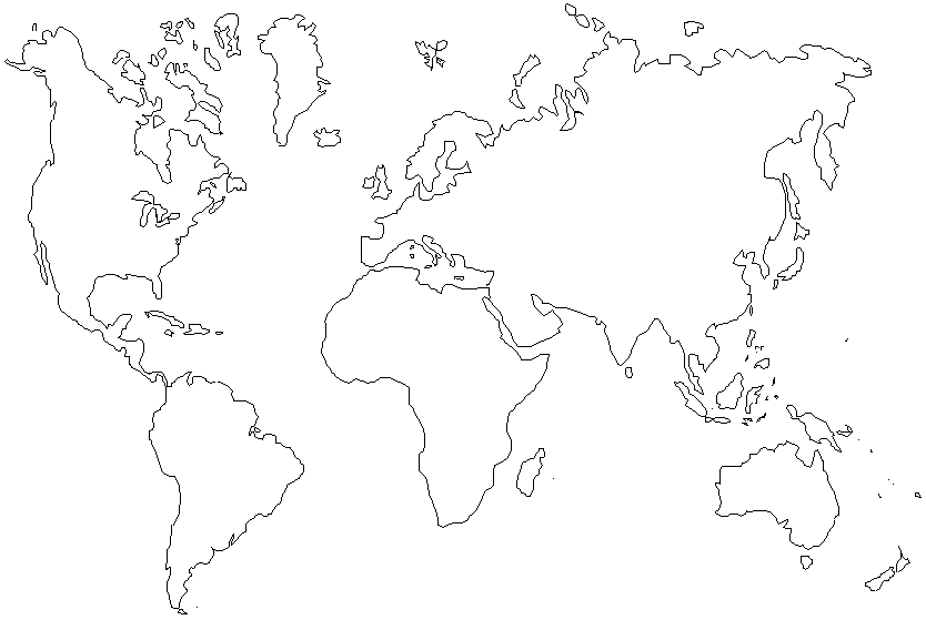 Planisferio del mundo sin nombres - Imagui