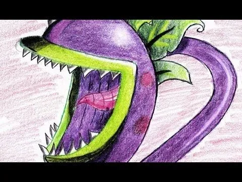 como dibujar planta carnivora (Paso a paso - Plants Vs Zombies ...