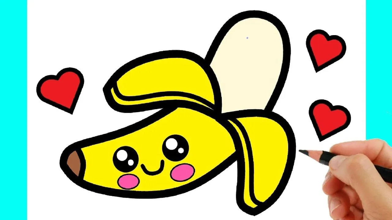 Como dibujar un platano | Como dibujar una banana - YouTube Como dibujar un platano | Como dibujar una banana - YouTube