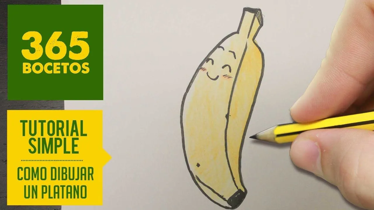 COMO DIBUJAR UN PLATANO KAWAII PASO A PASO - Dibujos kawaii faciles - How to draw a banana - YouTube COMO DIBUJAR UN PLATANO KAWAII PASO A PASO - Dibujos kawaii faciles - How to draw a banana - YouTube
