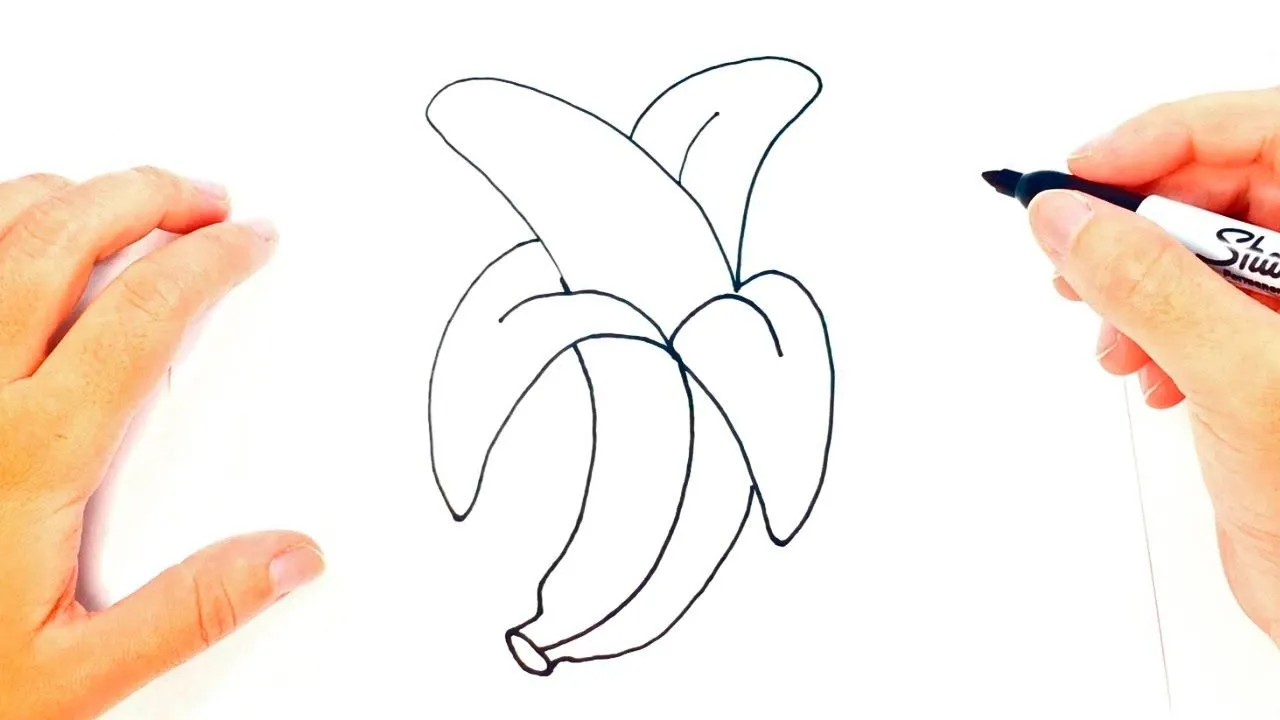 Cómo dibujar un Plátano paso a paso | Dibujo fácil de Plátano - YouTube Cómo dibujar un Plátano paso a paso | Dibujo fácil de Plátano - YouTube