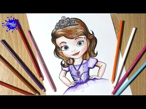 Como dibujar la princesita Sofia l how to draw the princess sofia ...