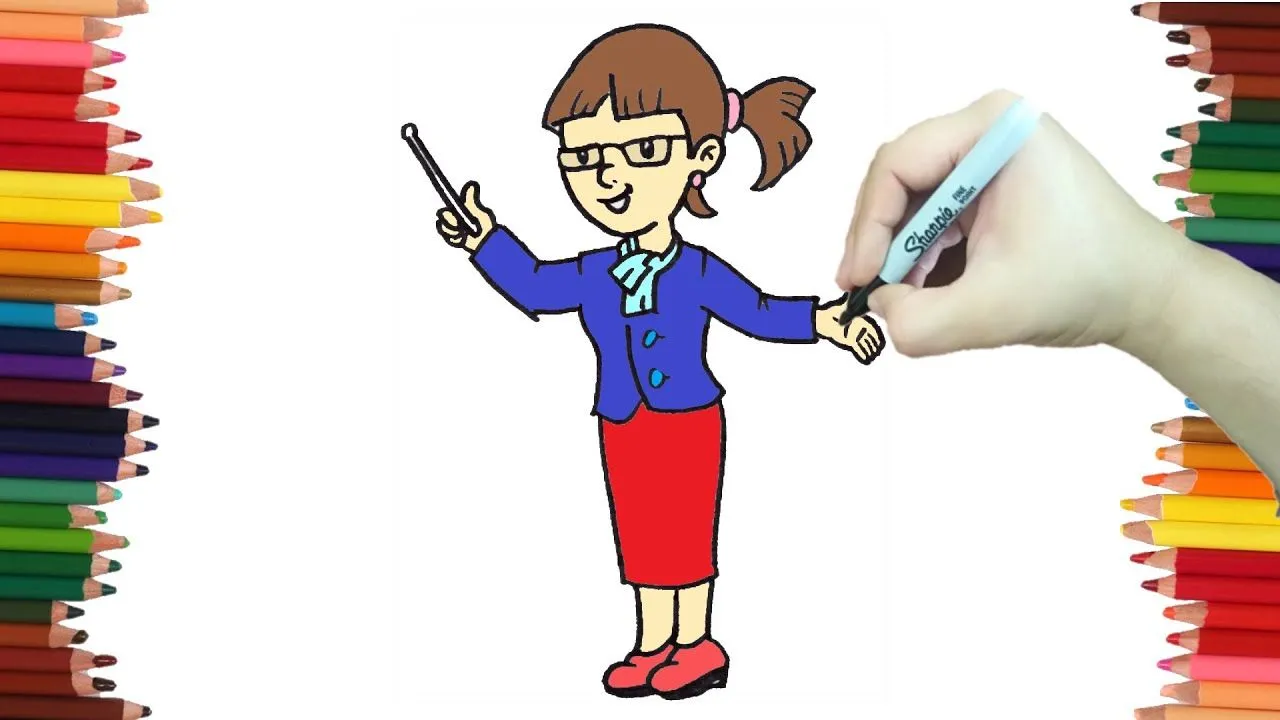 Como dibujar UNA PROFESORA paso a paso y MUY FACIL - Dibujos para Colorear - YouTube Como dibujar UNA PROFESORA paso a paso y MUY FACIL - Dibujos para Colorear - YouTube
