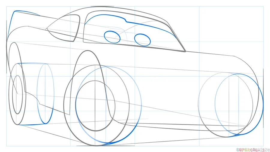 Cómo dibujar a Rayo McQueen | Tutorial de dibujo paso a paso Cómo dibujar a Rayo McQueen | Tutorial de dibujo paso a paso