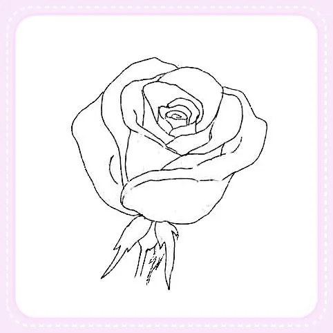 Como dibujar una rosa para manualidades ~ Solountip.com Como dibujar una rosa para manualidades ~ Solountip.com