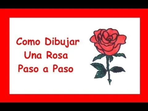Como dibujar una rosa paso a paso - Dibujo de una rosa - How to ...