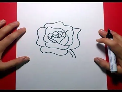 Como dibujar una rosa paso a paso 4 | How to draw a rose 4 - YouTube Como dibujar una rosa paso a paso 4 | How to draw a rose 4 - YouTube