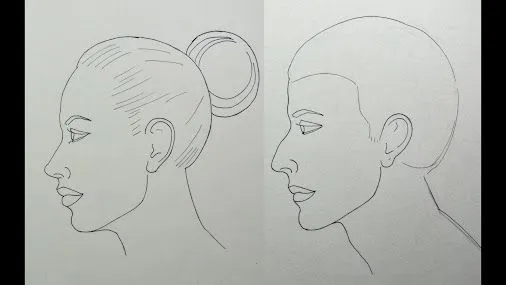 Cómo dibujar un rostro de perfil facilmente - Hombre y Mujer Como ...