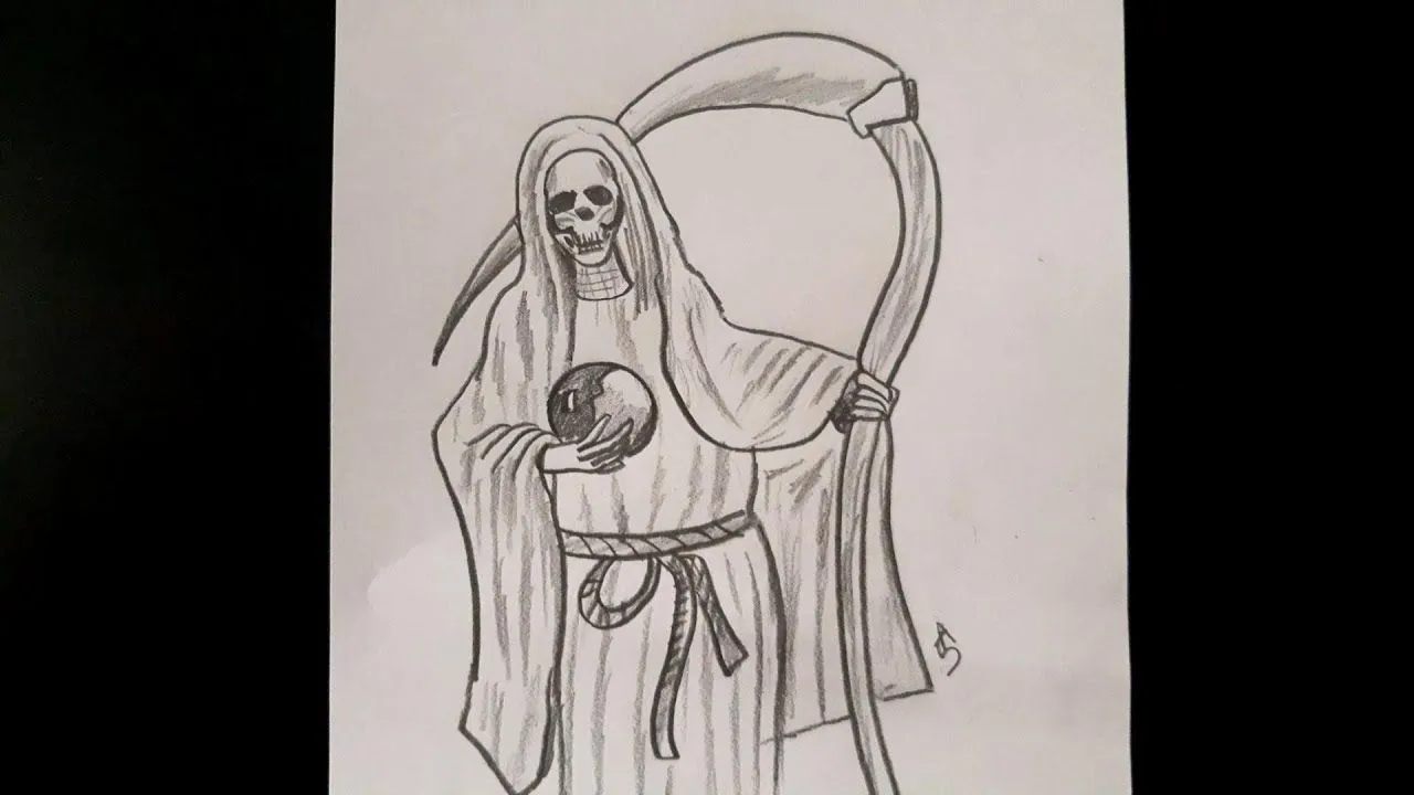 Cómo dibujar a la Santa Muerte - YouTube