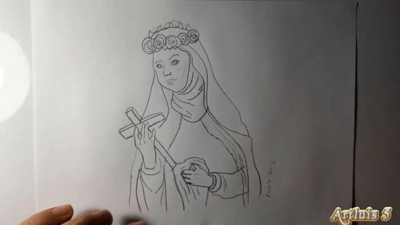 Cómo dibujar a Santa Rosa de Lima? | HD - YouTube Cómo dibujar a Santa Rosa de Lima? | HD - YouTube