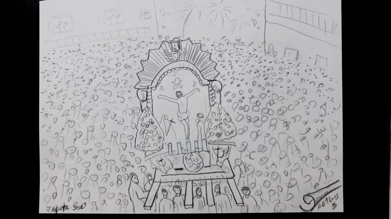 Cómo dibujar al Señor de los Milagros en procesión| HD - YouTube Cómo dibujar al Señor de los Milagros en procesión| HD - YouTube