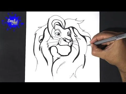 Como dibujar a simba 3 - como dibujar al rey leon - Draw simba ...