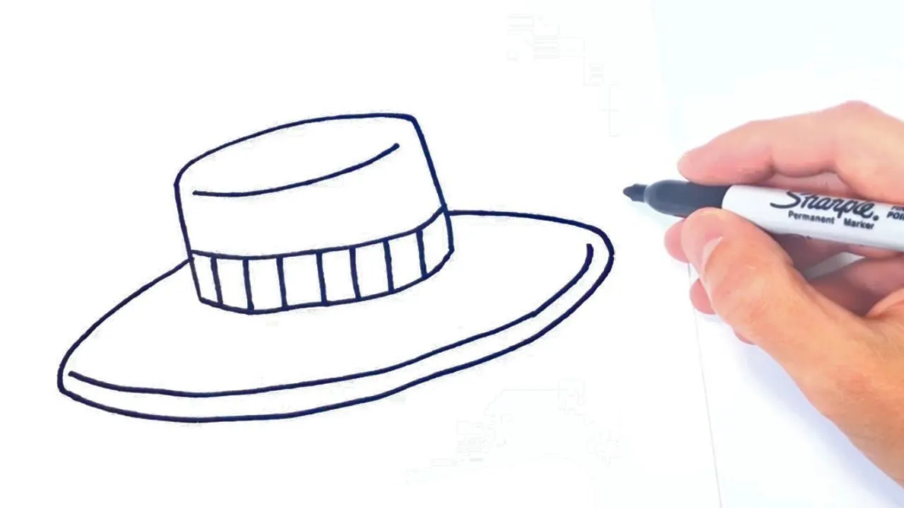 Cómo dibujar un Sombrero Paso a Paso | Dibujo de Sombrero - YouTube Cómo dibujar un Sombrero Paso a Paso | Dibujo de Sombrero - YouTube
