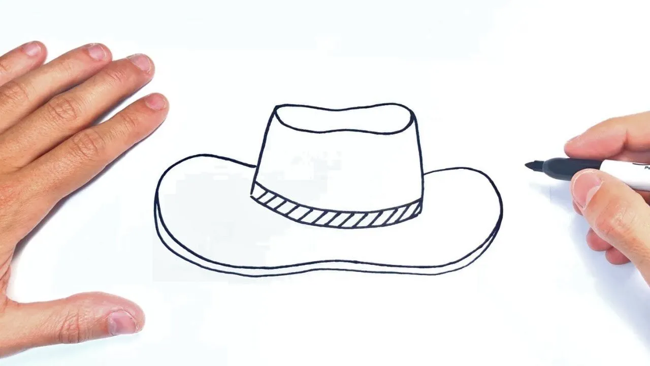 Cómo dibujar un Sombrero Paso a Paso | Dibujo de Sombrero - YouTube Cómo dibujar un Sombrero Paso a Paso | Dibujo de Sombrero - YouTube