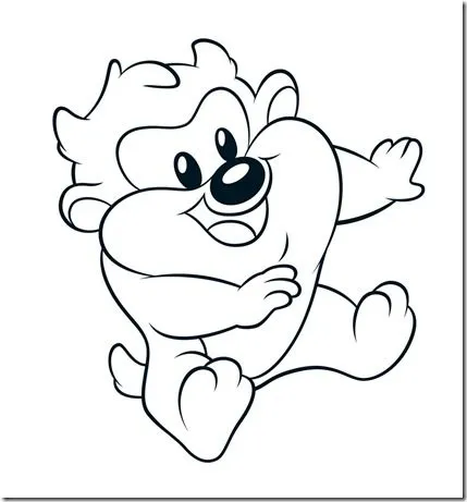 Imágenes del demonio de Tazmania bebé para colorear - Imagui Imágenes del demonio de Tazmania bebé para colorear - Imagui