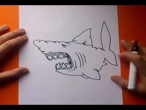 Como dibujar un tiburon paso a paso 3 | How to draw a shark 3 ...