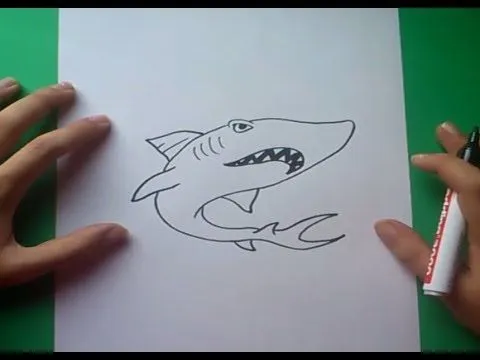 Como dibujar un tiburon paso a paso 2 | How to draw a shark 2 ... Como dibujar un tiburon paso a paso 2 | How to draw a shark 2 ...