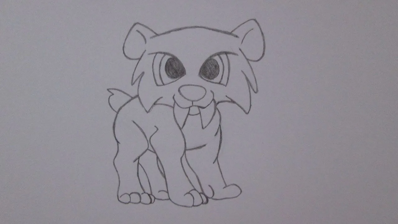 Cómo dibujar un tigre dientes de sable - YouTube Cómo dibujar un tigre dientes de sable - YouTube
