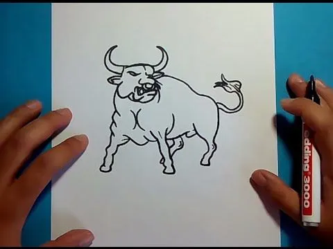 Como dibujar un toro paso a paso 2 | How to draw a bull 2 - YouTube