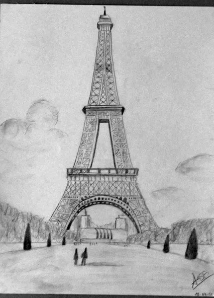 Fotos de dibujos de la torre eiffel - Imagui