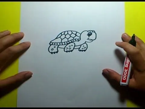 Como dibujar una tortuga paso a paso 3 | How to draw a tortoise 3 ...