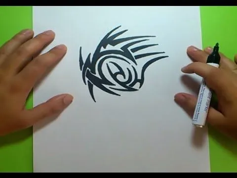 Como dibujar un tribal paso a paso 108 | How to draw one tribal ... Como dibujar un tribal paso a paso 108 | How to draw one tribal ...