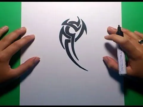 Como dibujar un tribal paso a paso 97 | How to draw one tribal 97 ... Como dibujar un tribal paso a paso 97 | How to draw one tribal 97 ...