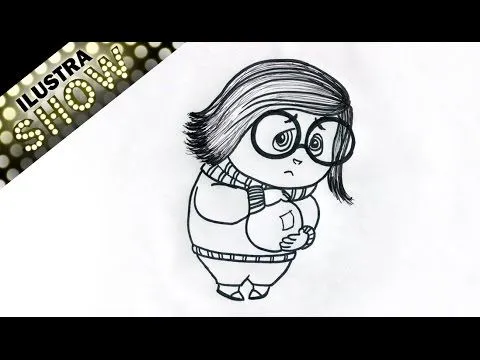 Dibujar a Tristeza de IntensaMente Tutorial ILUSTRA SHOW - YouTube