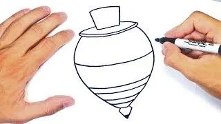 Cómo dibujar un Trompo o Peonza Paso a Paso y fácil - YouTube Cómo dibujar un Trompo o Peonza Paso a Paso y fácil - YouTube