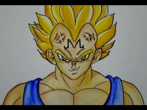 COMO DIBUJAR A VEGETA (Majin, de Dragon ball) - YouTube