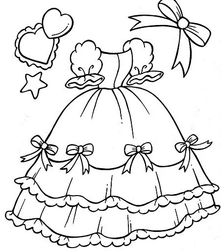 Vestidos de 15 para colorear - Imagui