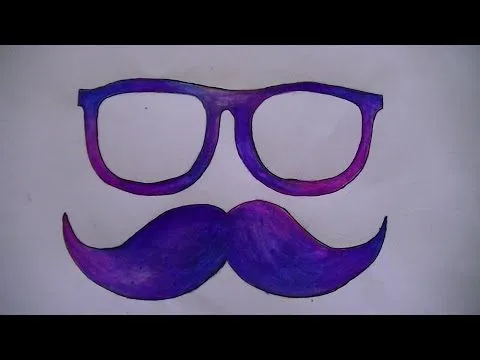 Como dibujar/pintar gafas y mostacho - YouTube Como dibujar/pintar gafas y mostacho - YouTube