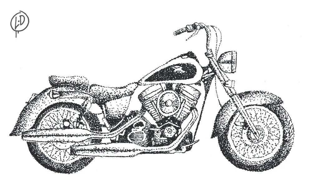 Dibujeando con Luis: Harley Davidson