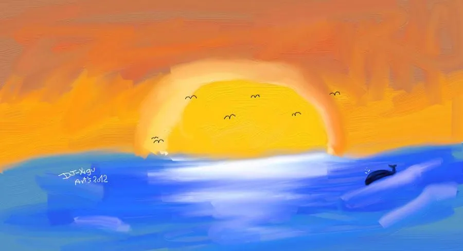 Dibujos atardecer - Imagui