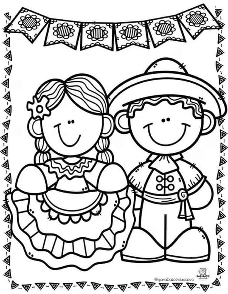 Dibujo del 15 de septiembre para colorear: 6 plantillas bonitas que puedes imprimir Dibujo del 15 de septiembre para colorear: 6 plantillas bonitas que puedes imprimir
