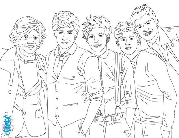 Dibujos de ONE DIRECTION para colorear - 1D band Dibujos de ONE DIRECTION para colorear - 1D band