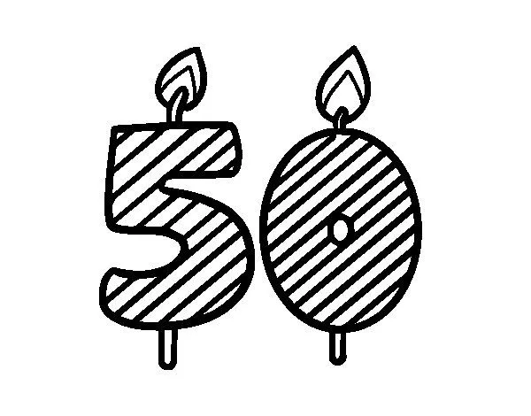 Dibujo de 50 años para Colorear - Dibujos.net Dibujo de 50 años para Colorear - Dibujos.net