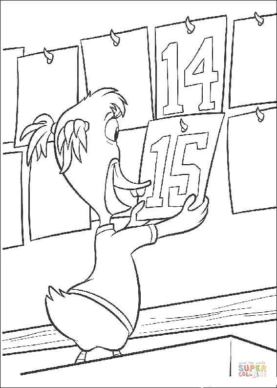 Dibujo de Abbery sostiene la tarjeta con la puntuación para ... Dibujo de Abbery sostiene la tarjeta con la puntuación para ...