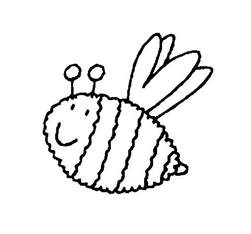 Dibujo de Abeja 4 para Colorear - Dibujos.net Dibujo de Abeja 4 para Colorear - Dibujos.net