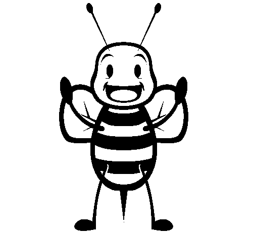 Dibujo de Abejita 1 para Colorear - Dibujos.net Dibujo de Abejita 1 para Colorear - Dibujos.net