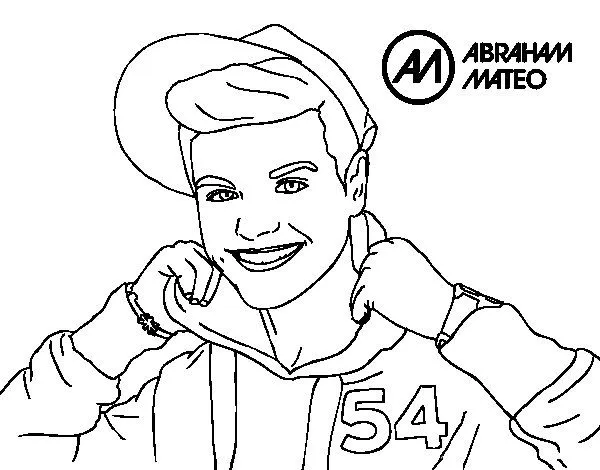 Dibujo de Abraham Mateo para Colorear - Dibujos.net Dibujo de Abraham Mateo para Colorear - Dibujos.net