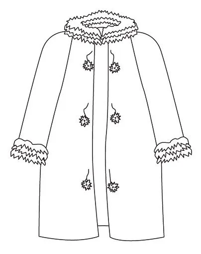 Dibujo abrigo para colorear - Imagui