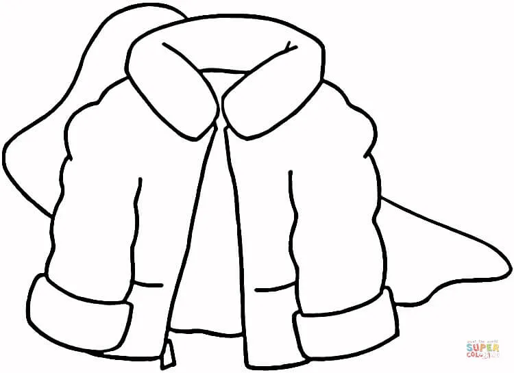 Dibujo de Abrigo de Invierno para colorear | Dibujos para colorear ... Dibujo de Abrigo de Invierno para colorear | Dibujos para colorear ...