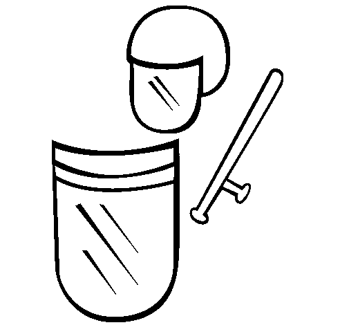 Dibujo de Accesorios antidisturbios para Colorear - Dibujos.net Dibujo de Accesorios antidisturbios para Colorear - Dibujos.net