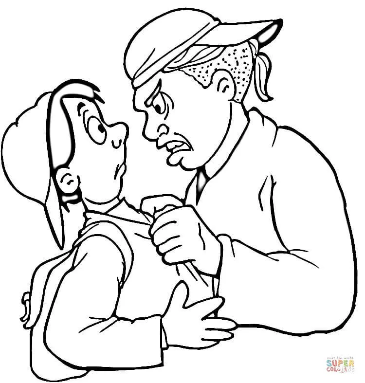 Dibujo de Acoso Escolar para colorear | Dibujos para colorear imprimir gratis Dibujo de Acoso Escolar para colorear | Dibujos para colorear imprimir gratis