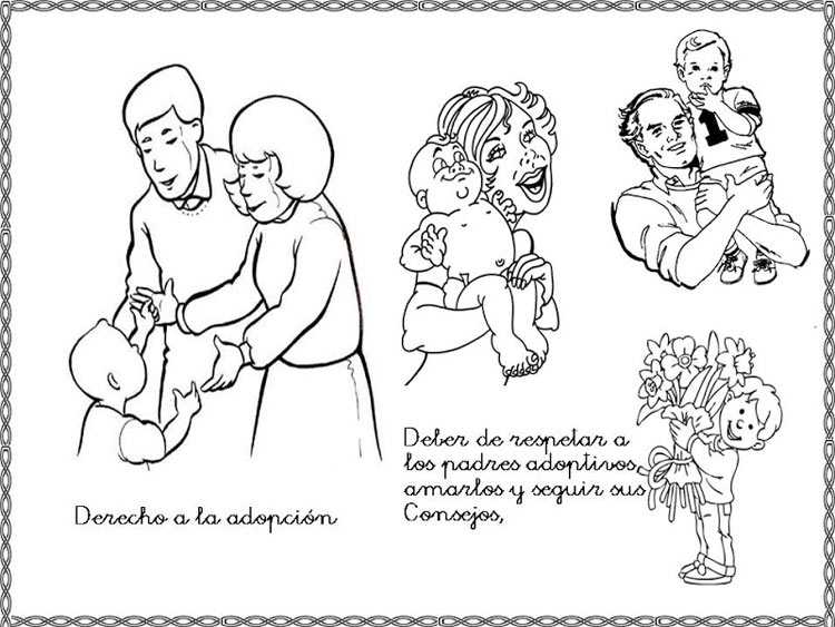 Dibujo de adopcion para colorear - Imagui