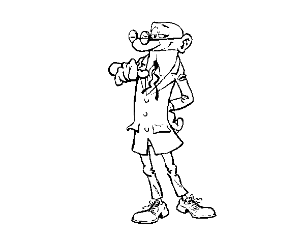 Dibujo de Agente Mortadelo para Colorear - Dibujos.net Dibujo de Agente Mortadelo para Colorear - Dibujos.net