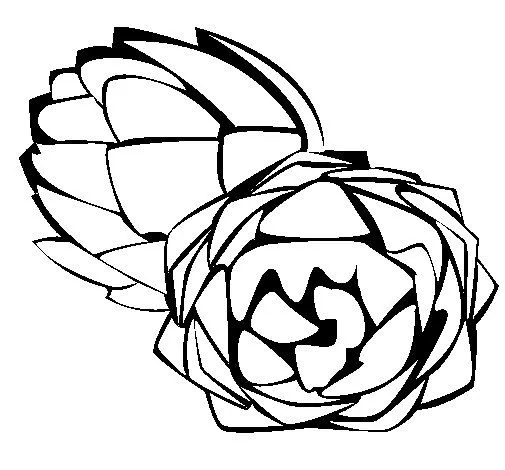 Dibujo de Alcachofa para Colorear - Dibujos.net Dibujo de Alcachofa para Colorear - Dibujos.net