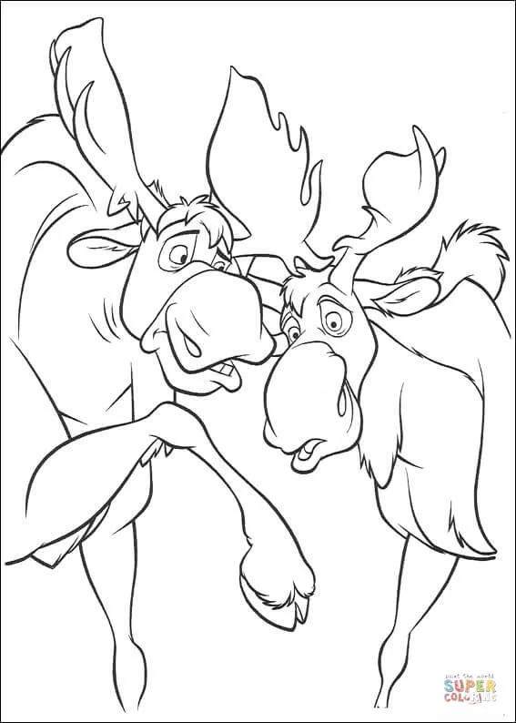 Dibujo de Dos alces para colorear | Dibujos para colorear imprimir ... Dibujo de Dos alces para colorear | Dibujos para colorear imprimir ...